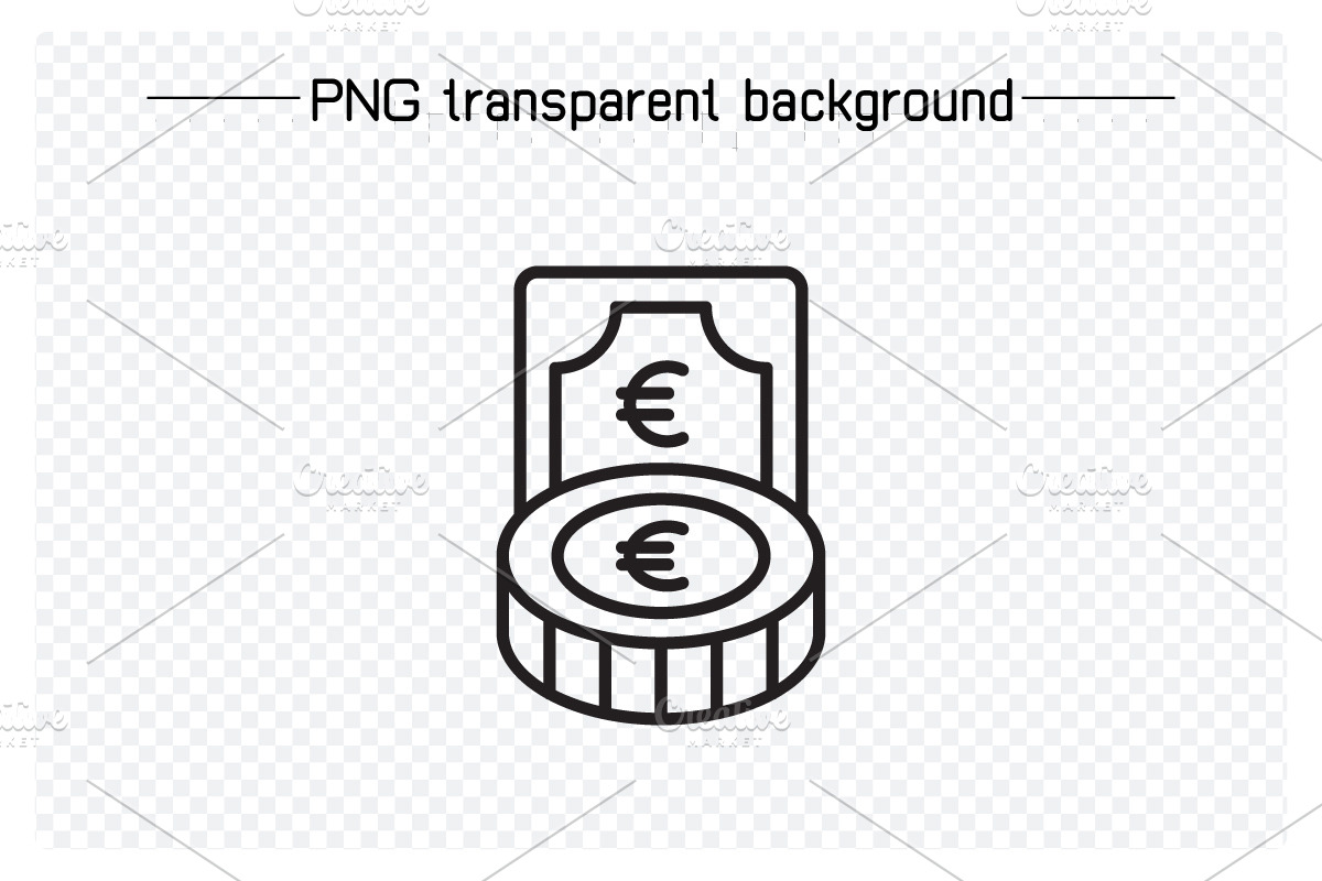 Euro Money Icons Set, an Outline Icon by Designfour (Photo 2 of 7)
