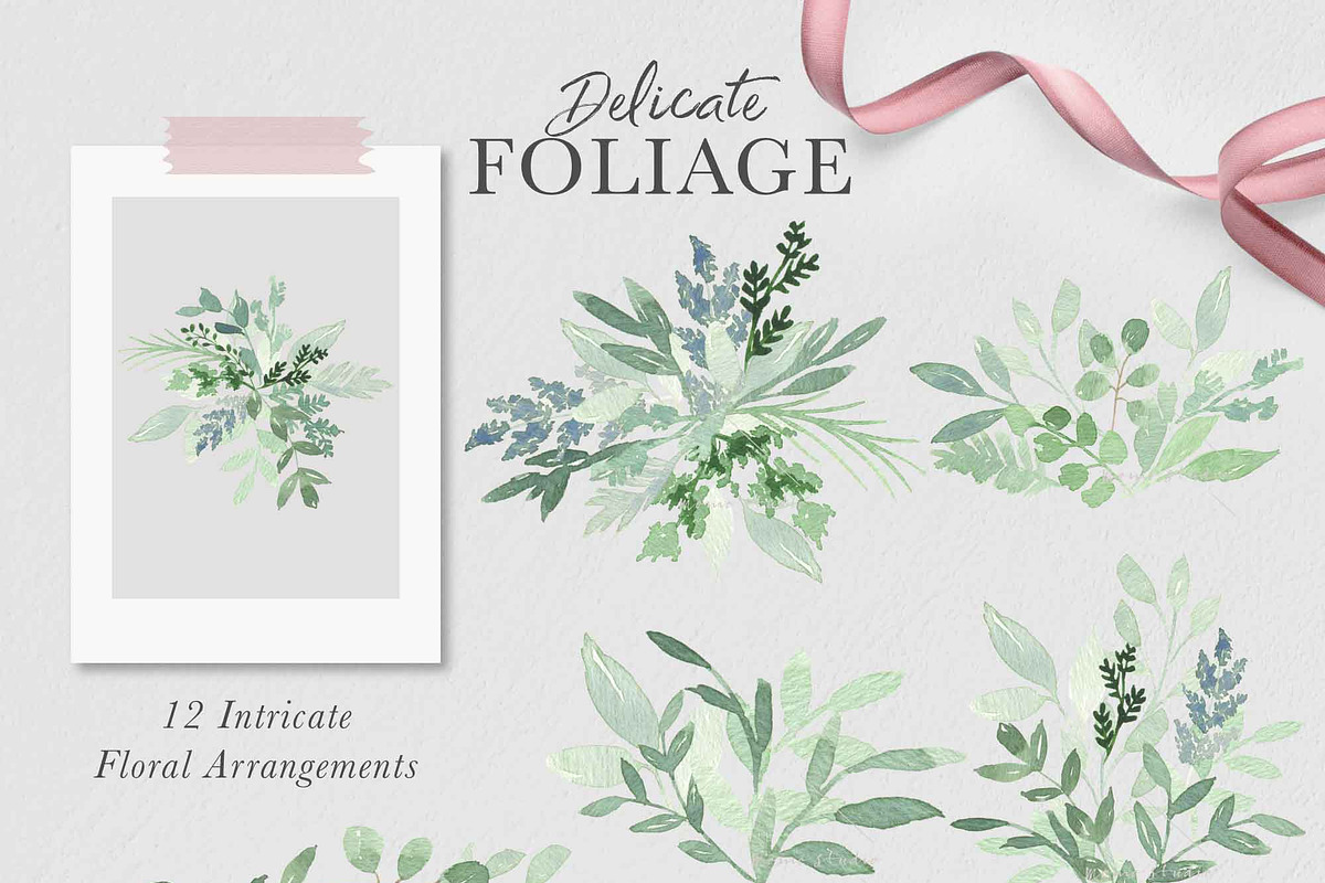 DELICATE FOLIAGE leaves greenery, an Illustration by Momo Studio (Photo 3 of 15)