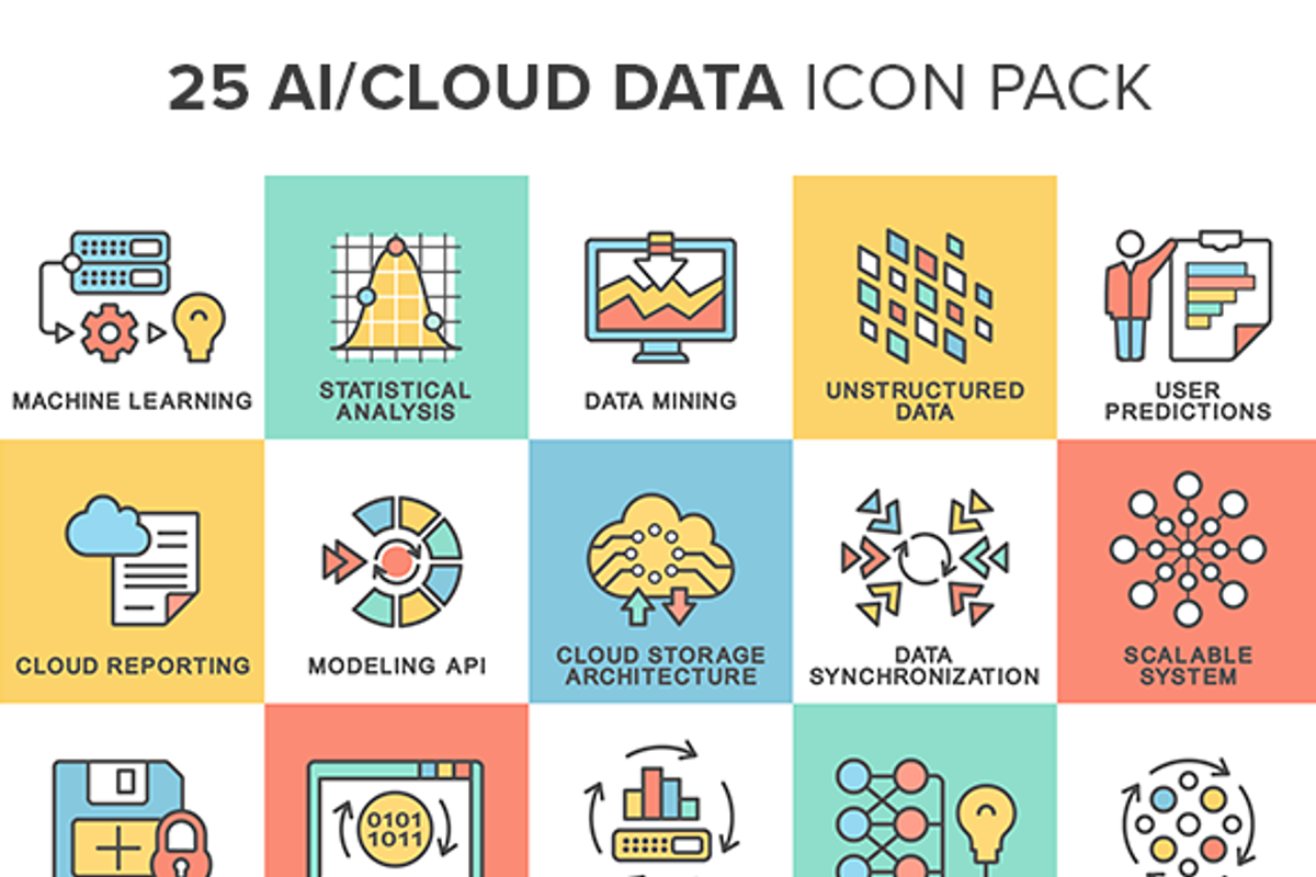 25 AI/Chatbot Icon Pack, an Icon by Themeclues