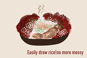 Food creation procreate brush, a Brush Add-On by Meisanmui (Thumbnail 4 of 8)