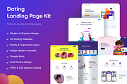 A-MORE Dating Landing Page Kit, a Landing Page Template by Uiroll (Thumbnail 1 of 6)