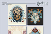 Gothic Ornament and Flowers, a Pattern Graphic by Collection by VY (Thumbnail 7 of 11)