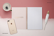 A4 Notebook Mockup Set (square holes, a Stationery Template by creatsy5 (Thumbnail 4 of 14)
