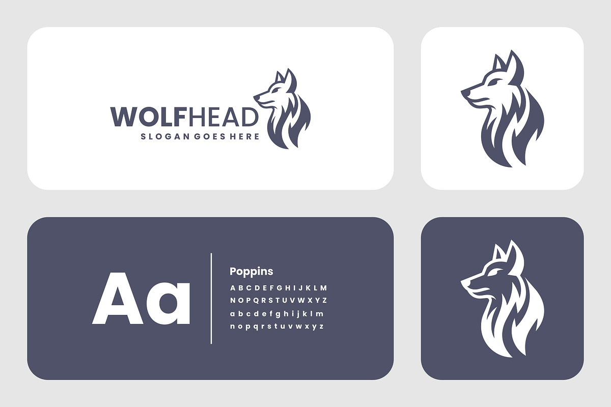 Wolf Head Logo in Monochrome Style, a Branding & Logo Template by Artnivora.Std (Photo 2 of 4)