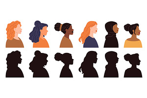 Multinational women faces. Different, a Person Illustration by Vectorbuum