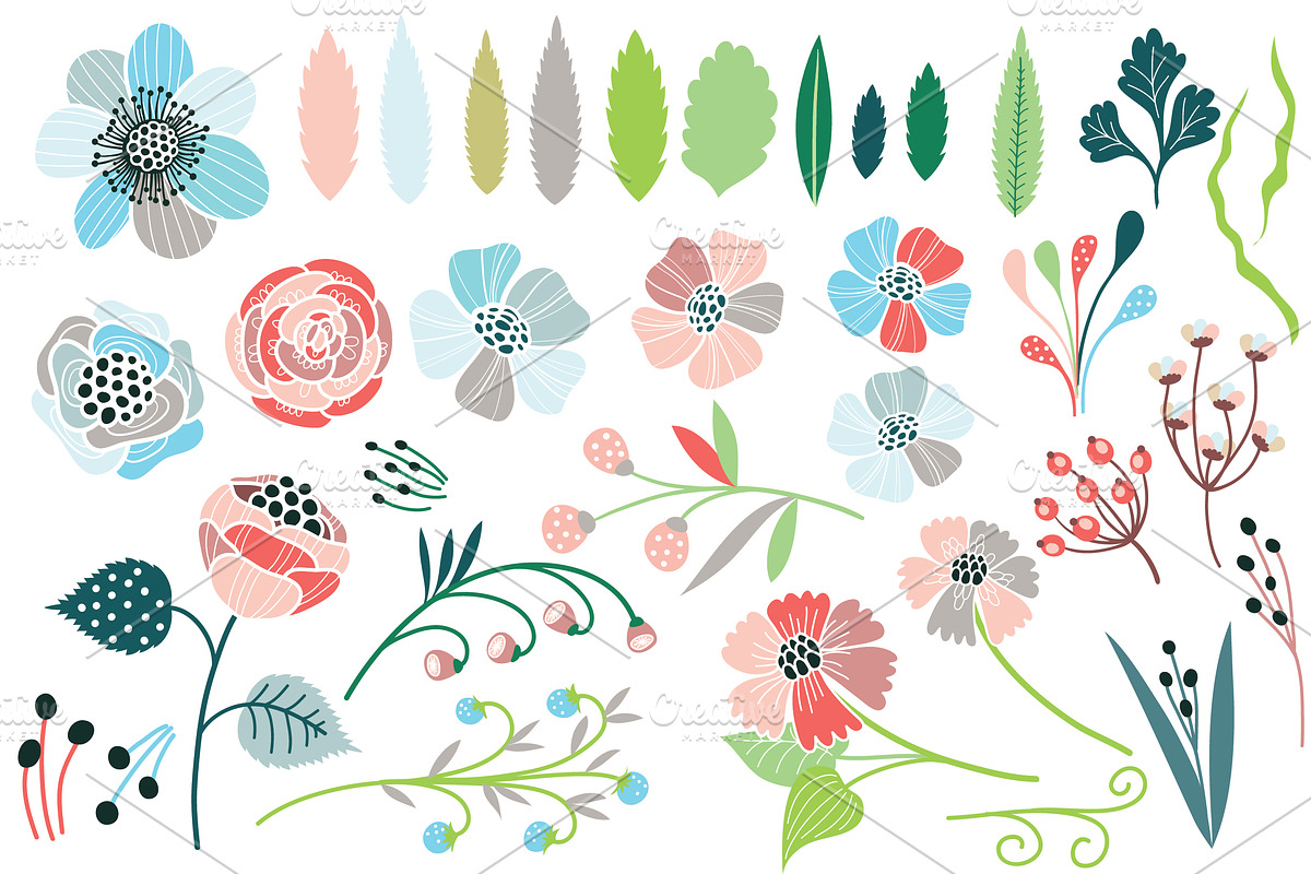 Seamless floral pattern + bonuses!, a Pattern Graphic by Purple Platypus (Photo 3 of 7)