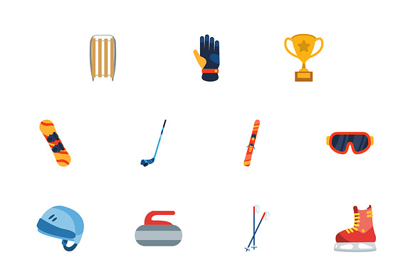 Biathlon Sport Illustration Set preview 2