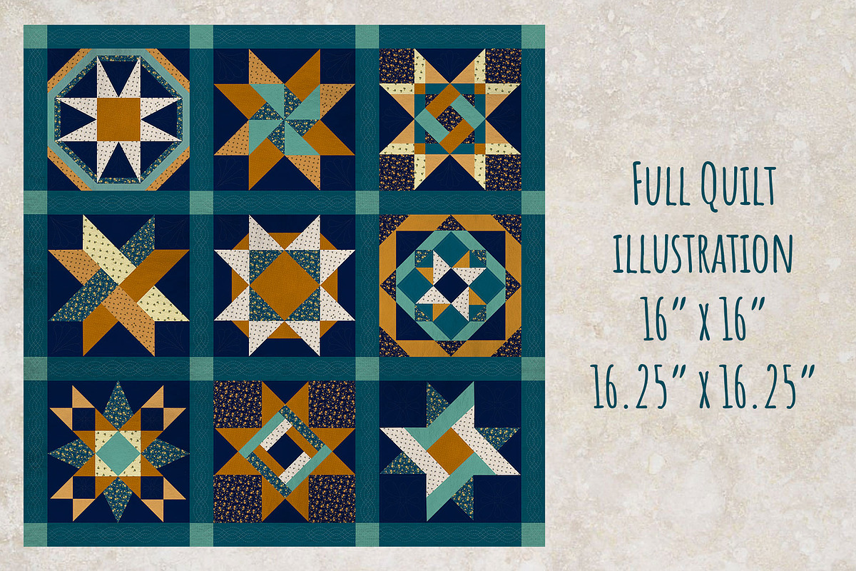 Quilt Block Illustrations, an Illustration by Maggie Stilwell Design (Photo 8 of 9)