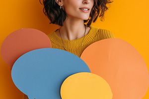 Young woman with short curly hair, a Person Photo by MistyDay