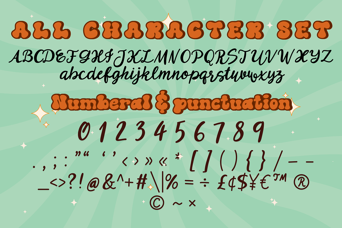 Just Smile is a stylish retro duo fo, a Handwritten Font by Brown Cupple (Photo 7 of 8)
