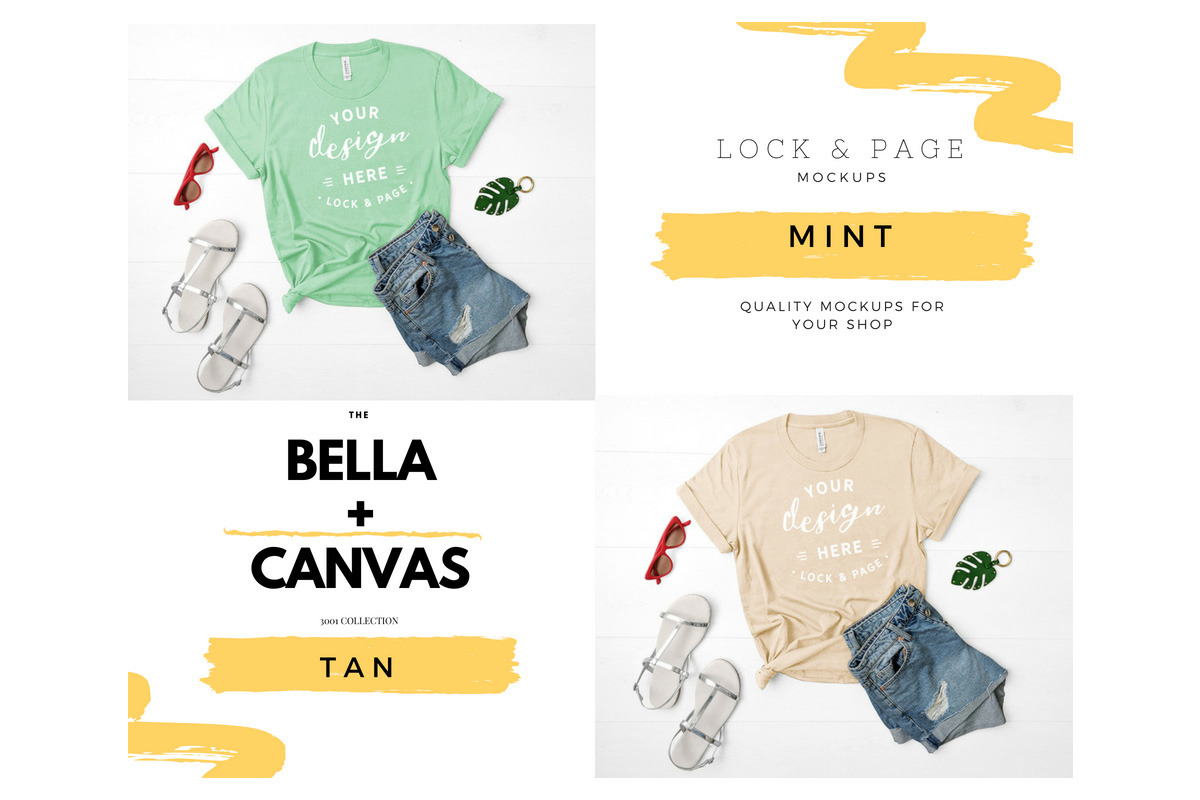 Bella Canvas 3001 Mega Bundle Mockup, a Shirt Mockup by lock and page (Photo 5 of 84)
