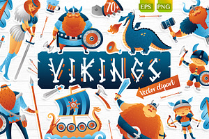 Vikings clipart vector illustration