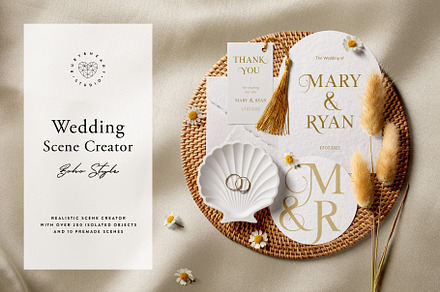NEW Wedding Moodboard Scene Creator, a Product Mockup by Ruby&Heart Collective