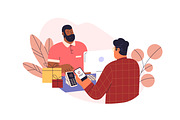 People use contactless payment set, a Finance Illustration by Good Studio (Thumbnail 3 of 5)