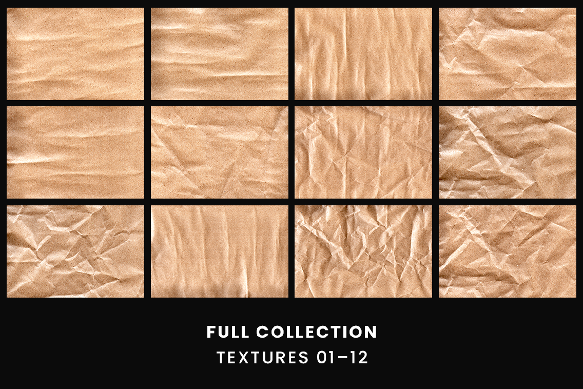 Crumpled Kraft Paper Textures, a Texture Graphic by Ary_ngeblur (Photo 3 of 7)