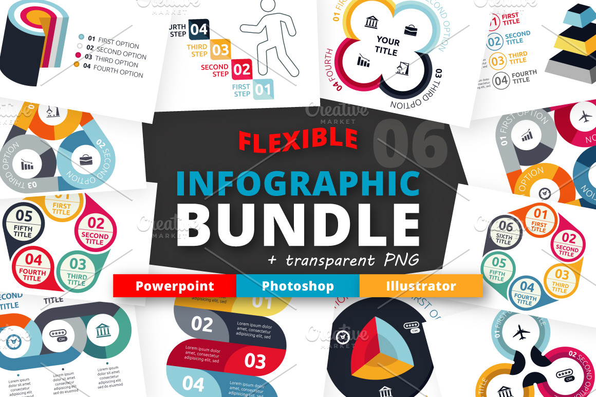 Flexible Infographic Bundle (vol.6), a Presentation Template by Infographic Paradise (Photo 5 of 5)