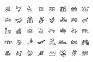 Set of Agriculture and Farming icons, an Outline Icon by Tettygreen