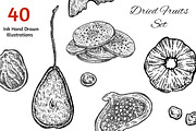 Dried Fruits Set, a Food Illustration by Eugenia Hauss Design (Thumbnail 1 of 2)