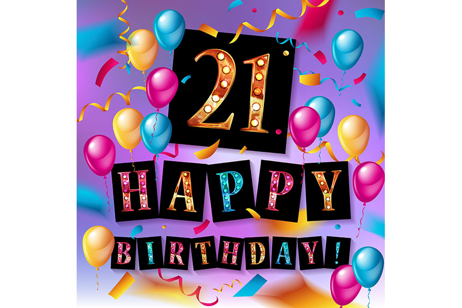 21 years anniversary | Background Graphics ~ Creative Market