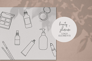 Skincare and Beauty Logo Elements