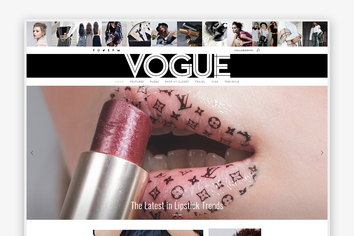 Vogue - Fashion WordPress Blog Theme, a WordPress Template by PerfectlyThemed