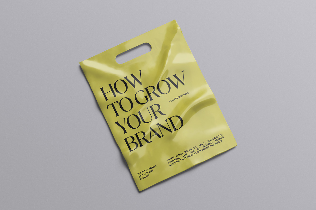 Plastic Carrier Bag Mockup, a Packaging Mockup by Riel Concept (Photo 4 of 5)