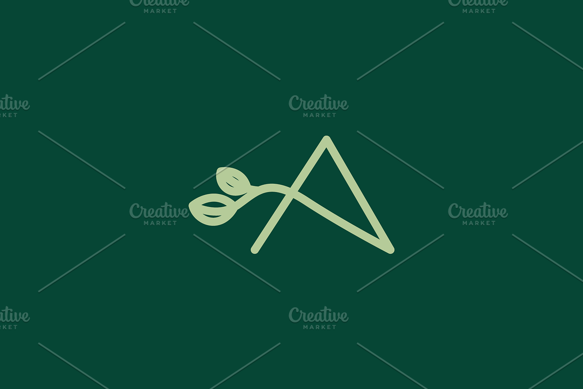 letter A flower feminine line logo, a Branding & Logo Template by devastd