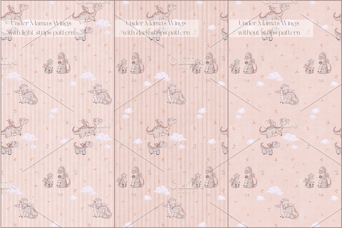 Under Mama's Wings Nursery Pattern, a Pattern Graphic by MouseGrey (Photo 12 of 13)