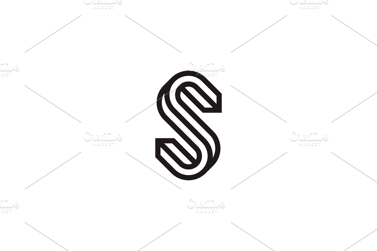 Letter S 3d View Line Logo, a Branding & Logo Template by kurostd