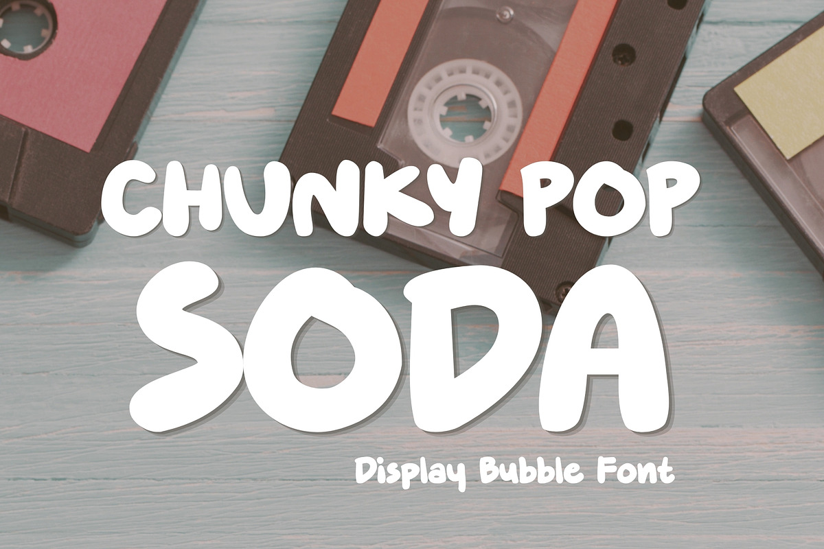 Bubble Display Font-Chunky Pop Soda, a Handwritten Font by ZoloDesignHub (Photo 9 of 9)