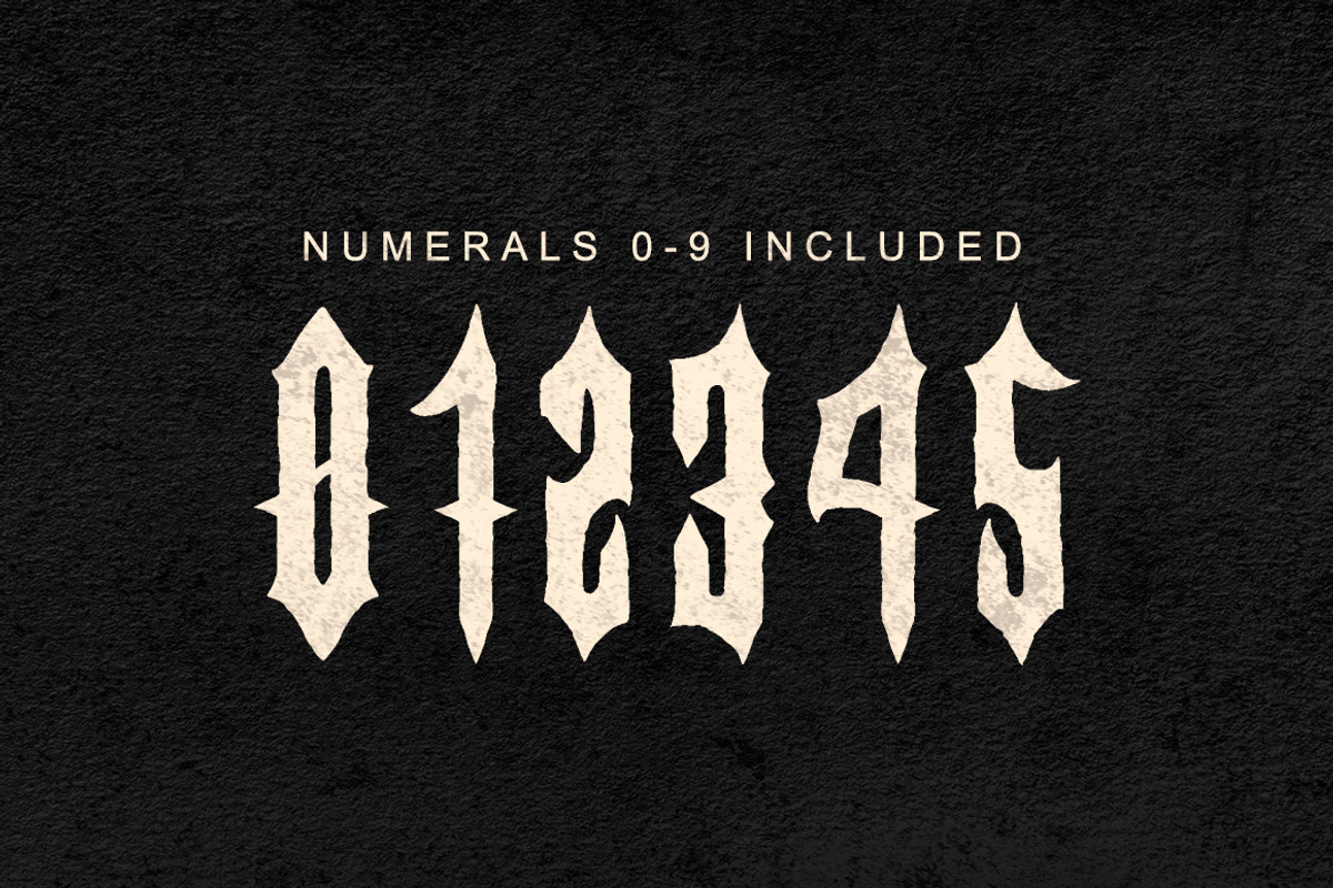 Claymore - Blackletter Display Font, a Blackletter Font by Born to Love (Photo 2 of 3)