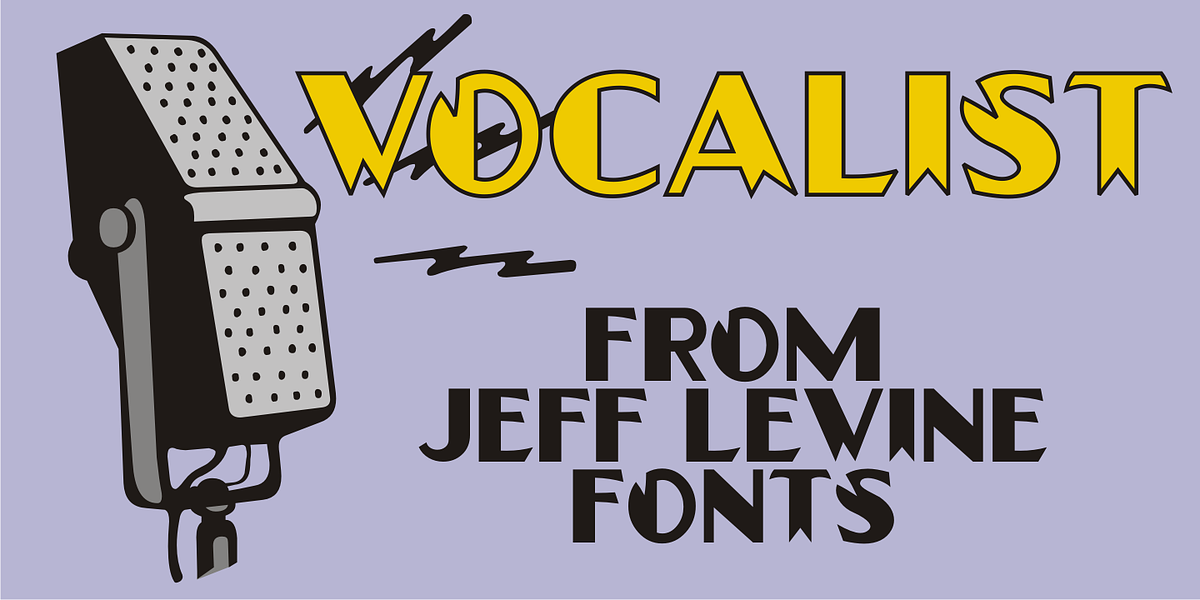 Vocalist JNL, a Font by Jeff Levine Fonts