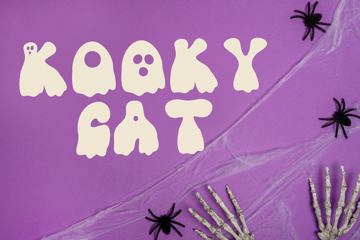 Groovy Ghost - retro Halloween font, a Handwritten Font by Brown Cupple (Photo 6 of 8)