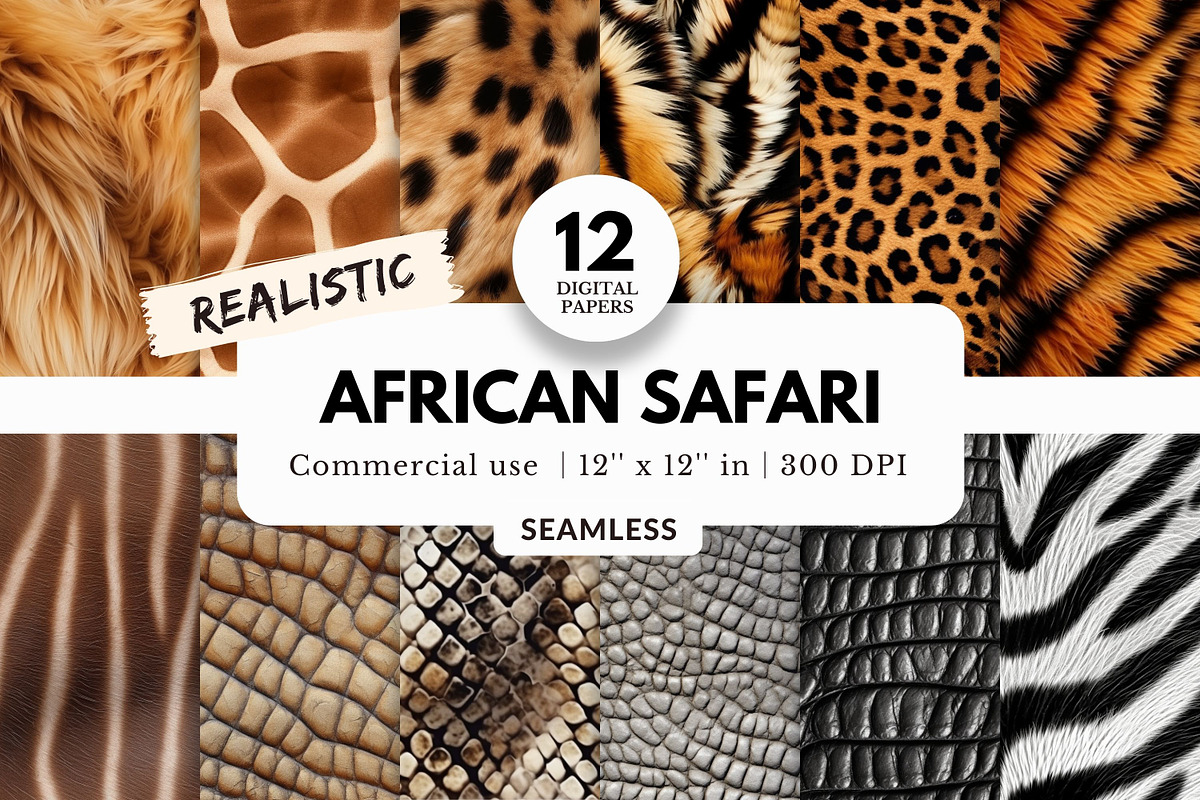12 Real African Safari Animal Prints, a Texture Graphic by NorthWindPixels (Photo 1 of 4)