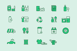 20 Waste Sorting Icons