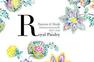 Royal Paisley, Hand Painted Design!