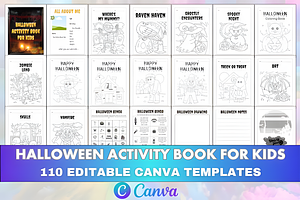 Editable Halloween Activity Book, a Marketing Template by Coco Bloom