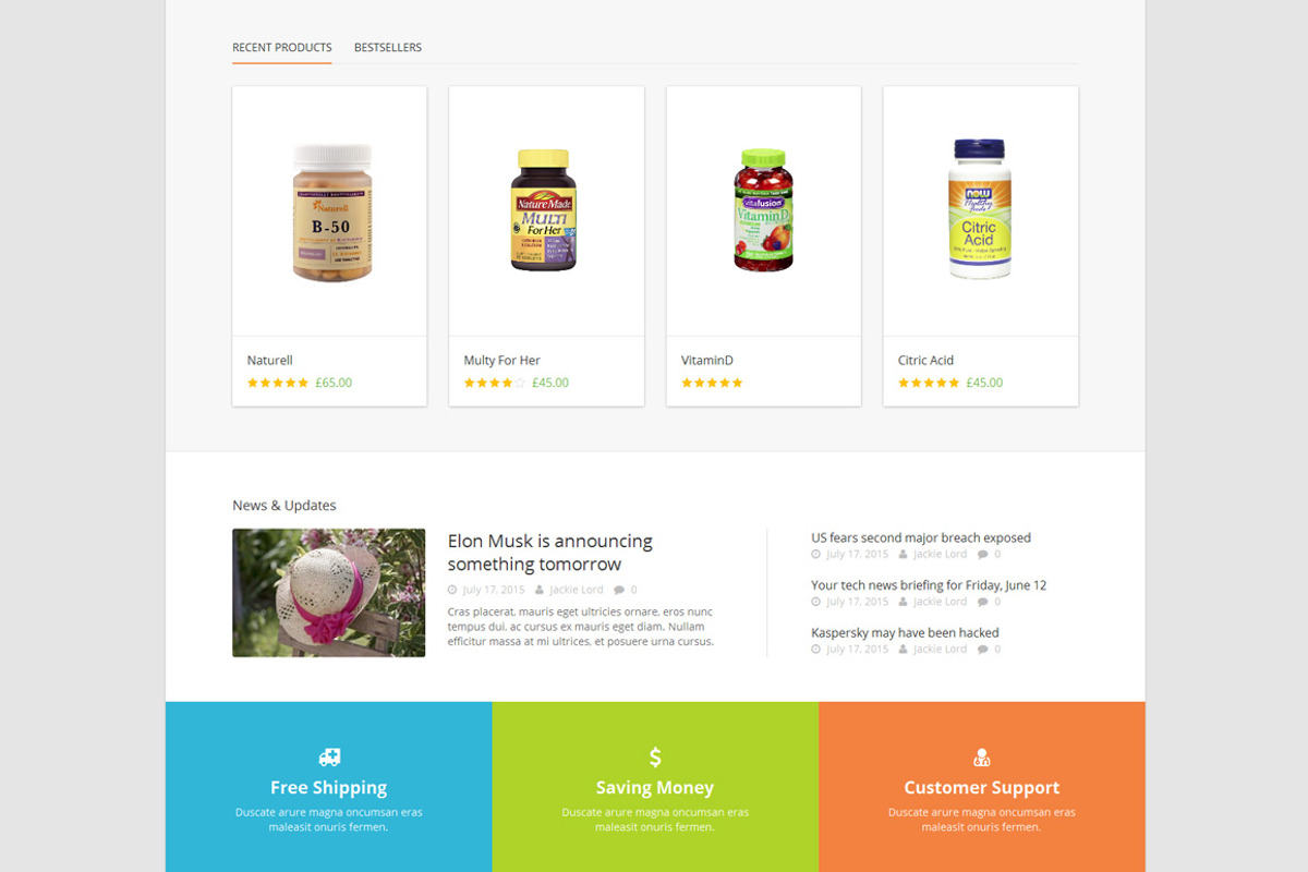 DW PharmaStore - WP eCommerce Theme, a WordPress Template by DesignWall (Photo 2 of 6)