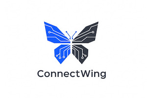 Connect Wing Butterfly, a Branding & Logo Template by Logocreative