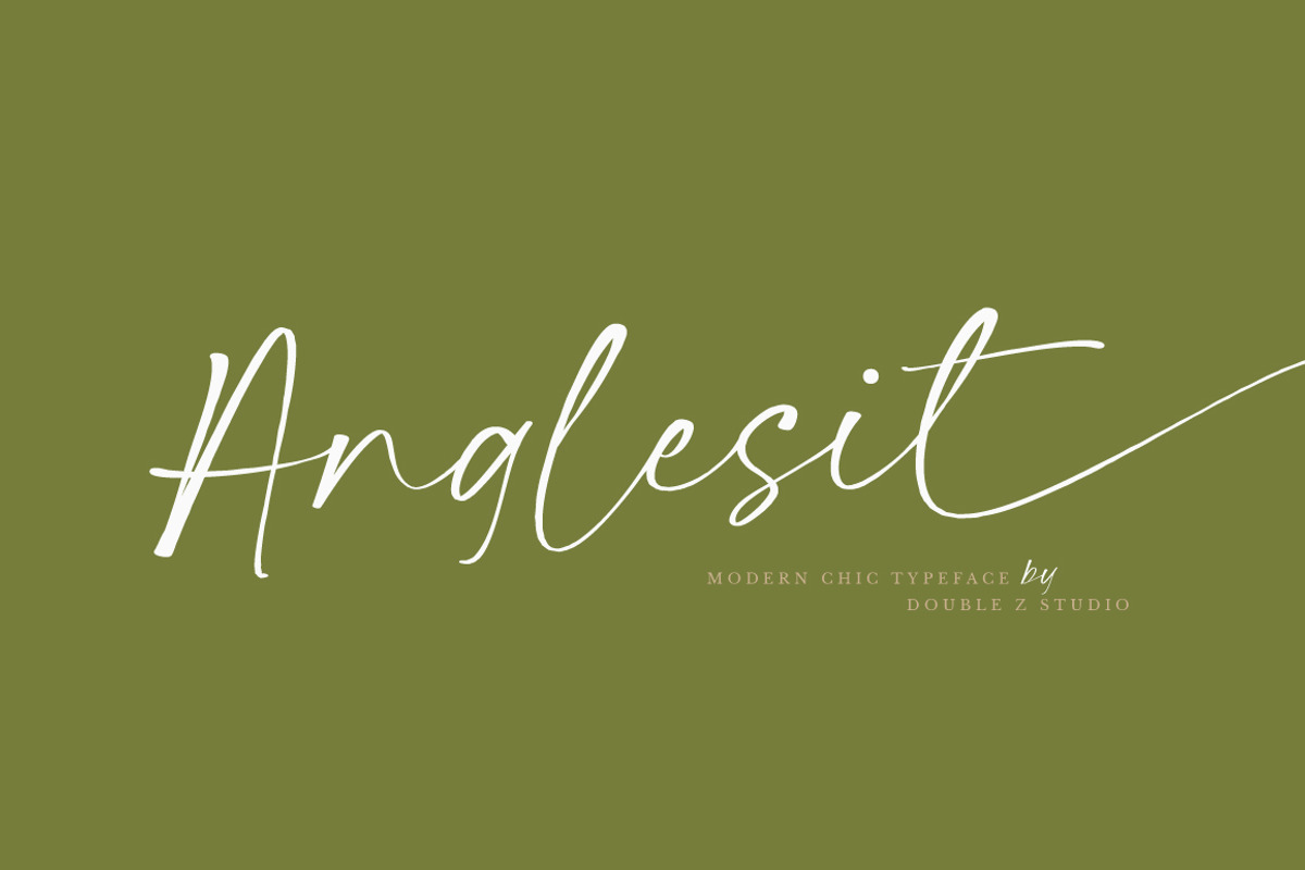 Anglesit - Modern Casual Chic Font, a Script Font by DoubleZ Studio (Photo 1 of 11)