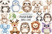 Vintage Knitted Plush Baby Animals, an Illustration by Watercolor design (Thumbnail 1 of 4)