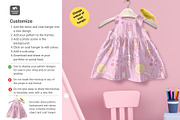 Girls Cotton Sun Dress Canva Mockup, an Apparel Mockup by Mockup Scene (Thumbnail 7 of 15)