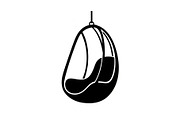 Hanging Egg Chair Silhouette Bundle, an Illustration by Designer_Momina (Thumbnail 2 of 51)