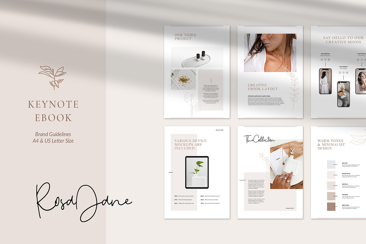 Keynote Bundle Feminine Templates, a Presentation Template by AgataCreate (Photo 6 of 14)