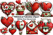 Whimsical Valentine Clipart, an Illustration by Dream Creation (Thumbnail 1 of 6)
