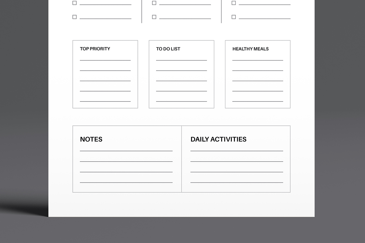 Minimal Daily Meal Planner Template, a Stationery Template by MightyDesign (Photo 5 of 8)