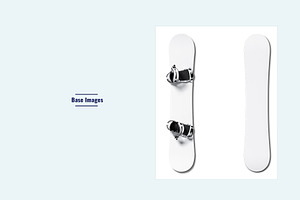 Flat Lay Snowboard Mockup