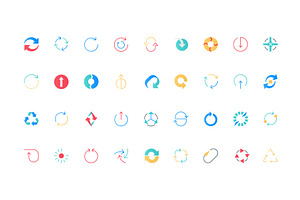 Round arrows to refresh and recycle, an Object Illustration by Lemberg Vector