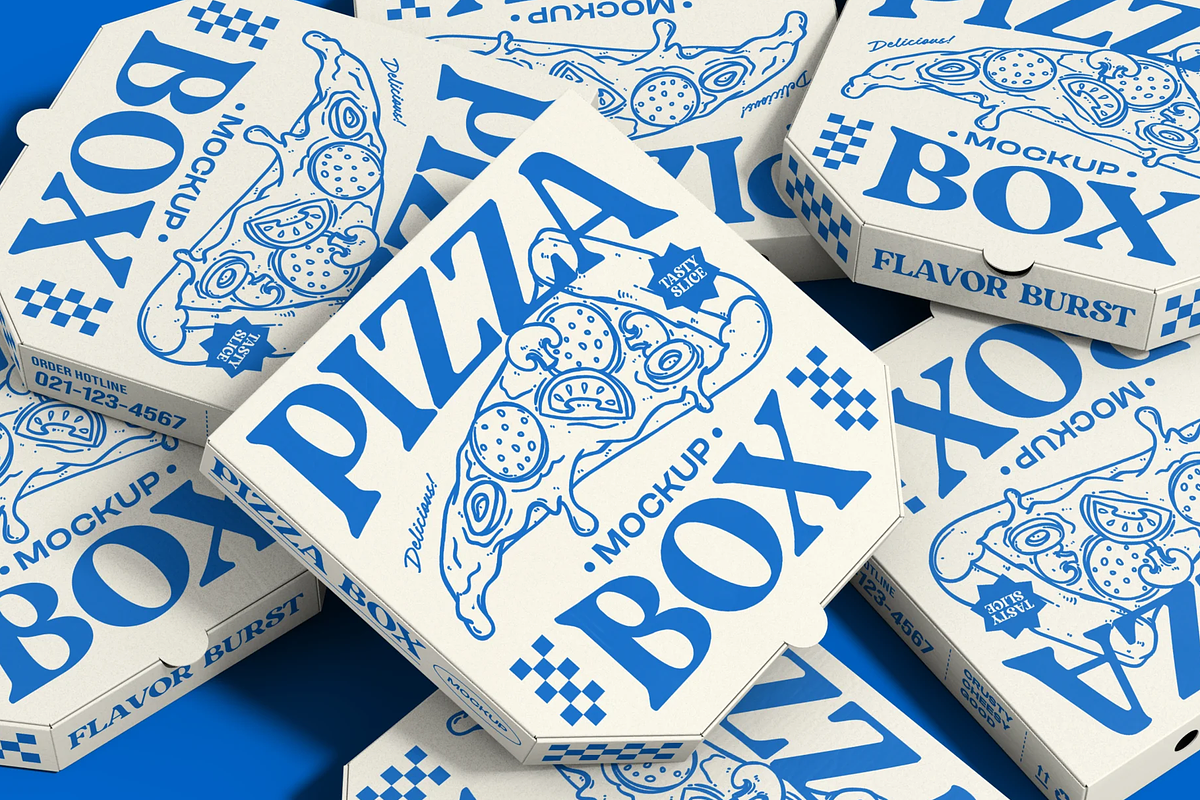 Classic Pizza Delivery Box, a Packaging Mockup by graphicsauce (Photo 2 of 3)