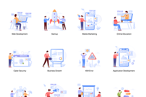 Flat Website Illustrations